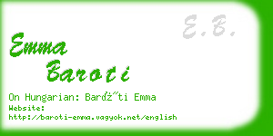 emma baroti business card